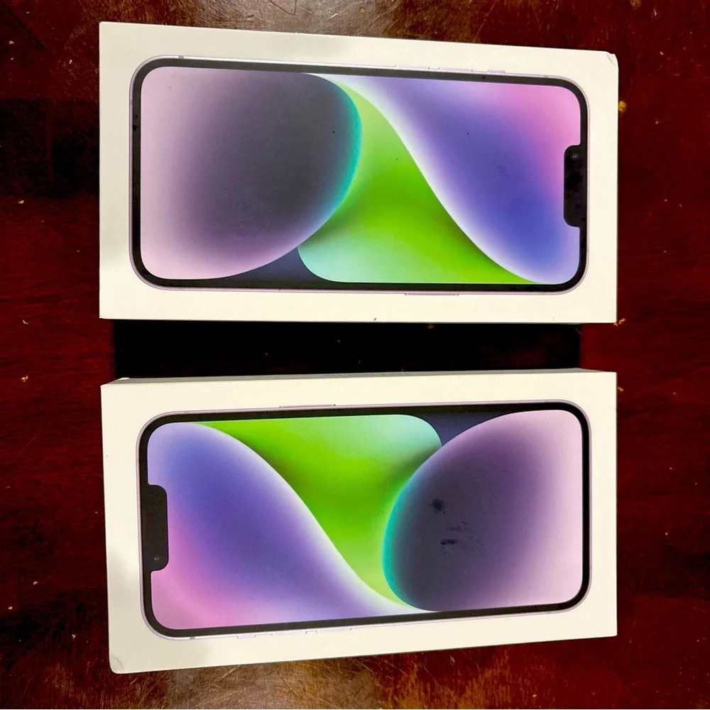 Lot of 2 Original Box for Apple iPhone 14 - Space Pink